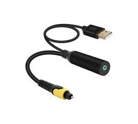 YANBORONSN Câble de conversion audio optique à fibre numérique femelle de 3,5 mm, câble optique audio vers auxiliaire avec câble d'alimentation USB, pour TV, décodeur et autres appareils