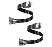 YANBORONSN Câble de panneau avant pour carte mère, nappe d’extension F PANEL 9 broches pour LED HDD, LED alimentation, interrupteur d’alimentation, interrupteur de réinitialisation, lot de 2 (0,3 m)