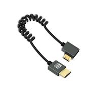 YANBORONSN Câble enroulé mini hdmi vers hmdi 8k 2.2ft, câble hdmi vers mini hdmi spiral à ressort, câble hdmi court 2,1 8K@60Hz 48gbps pour appareil photo/caméscope/hdtv/tablette (Gauche)