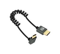 YANBORONSN Câble enroulé mini hdmi vers hmdi 8k 2.2ft, câble hdmi vers mini hdmi spiral à ressort, câble hdmi court 2,1 8K@60Hz 48gbps pour appareil photo/caméscope/hdtv/tablette (Vers le haut)