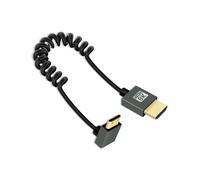 YANBORONSN Câble enroulé mini hdmi vers hmdi 8k 2.2ft, câble hdmi vers mini hdmi spiral à ressort, câble hdmi court 2,1 8K@60Hz 48gbps pour appareil photo/caméscope/hdtv /(Vers le bas)