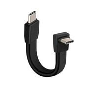 YANBORONSN Câble USB 4 Plat Court 80 Gbps, Câble de Chargement Rapide USB C, Câble de Chargement PD 240W à 90 Degrés Mâle Type C vers Mâle Type C, Affichage Vidéo 8K@60Hz pour Tablettes (67MM)