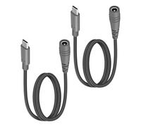 YANBORONSN Cordon d'alimentation Court 100W PD USB C vers Mini DC 5,5 mm x 2,1 mm, Câble de charge d'extension 18AWG Mini DC 5521 femelle vers Type C mâle 20V 5A (Pack de 2, 0,5M)