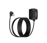 YANBORONSN OBD Stromkabel für Dash Camera, OBD2 zu 90 Degrés USB MicroAdapter Hardwire Ladekabel mit Schalter Taste 24 Stunden Überwachung und Acc 2 Modus 12-24 V zu 5V / 3A (3,5/11,5FT)