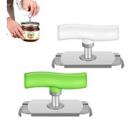 YanBous 2 Pièces Ouvre-Boîtes en Acier Inoxydable avec Poignée Ajustable, Convient à Différentes Tailles de Couvercles. Idéal pour les Personnes à Faible Force Manuelle.