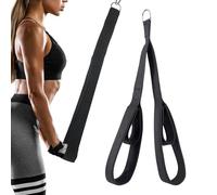 YanBous Corde triceps, entraînement de force polyvalent, câble de traction extra long, rallonge 2 en 1 pour bandes de résistance et stations de force, noir