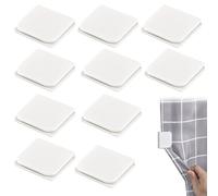 YanBous Crochets pour Rideau de Douche, Lot de 10 - Clips autoadhésifs pour Maintenir Le Rideau de Douche en Place, Accessoire de Salle de Bain pour éviter Les éclaboussures deau