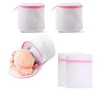 YanBous Filet de Lavage pour Machine à Laver, Grand Sac à Linge pour Soutien-Gorge, Chaussettes, Sous-Vêtements et Lingerie, Ensemble de 5 Sacs en Rose