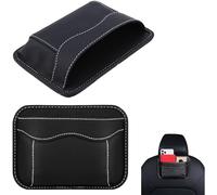 YanBous Set De 2 Pochettes En Cuir PU Pour Sièges Auto: Mini-Organisateur Pour Un Rangement Efficace De Documents, Organisateur Pour Documents Et Notes, Maintient L'Ordre Dans La Voiture