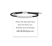 YANCHUN Bracelet « Don't Let The Hard Days Win », « Remember Who The F You Are », « God Is In Control », Alliage, Pas de gemme