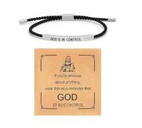 YANCHUN Bracelet « Don't Let The Hard Days Win », « Remember Who The F You Are », « God Is In Control », Alliage, Pas de gemme