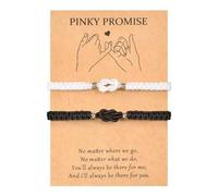 YANCHUN Ensemble de bracelets d'amitié réglables faits à la main pour homme et femme, Métal, No Gemstone