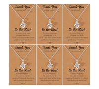 YANCHUN Lot de 2/3/4/6/8 colliers de demoiselle d'honneur pour femme - Collier à nouer - Cadeau de mariage - Cadeau de demande en mariage, Métal