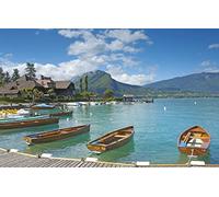 YANCONG Puzzle 1000 Pièces, France Lac D'Annecy Et Bateaux Puzzle en Bois 70X50Cm