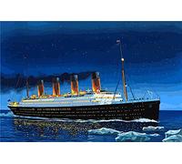 YANCONG Puzzle Adulte 1000 Pièces, Puzzle 3D,Titanic De Nuit, Bateau À Vapeur Transatlantique Puzzle 75X50Cm