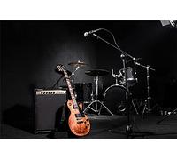 YANCONG Puzzle Collection 1000 Pièces, Puzzle 3D,Instrument De Musique, Guitare Électrique, Batterie dans La Salle De Musique Décoration Murale 75X50Cm