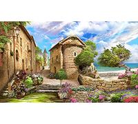 YANCONG Puzzle Collection 1500 Pièces, Puzzle 3D,Ville Romantique De Provence Décoration Murale 87X58Cm