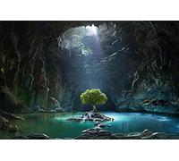 YANCONG Puzzle Enfant Classique 1500 Pièces, Puzzle 3D,Arbre Fantastique Île Grotte Puzzle 87X58Cm