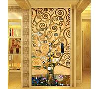 YANCONG Stickers 3D Porte Arbre De Vie De Klimt Papier Peint Autocollant 77X200Cm
