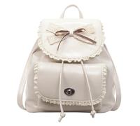 Yancremio Sac À Dos Style Preppy Coréen Avec Nœud Pour Femme (A) | Sac À Dos Esthétique Décontracté Sweet Kawaii Pour Les Cours De Voyage
