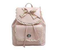 Yancremio Sac À Dos Style Preppy Coréen Avec Nœud Pour Femme (D) | Sac À Dos Esthétique Décontracté Sweet Kawaii Pour Les Cours De Voyage
