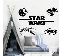 YANDAOFANG Autocollant Mural en Vinyle Star Wars Art - Convient pour Chambre d'enfant, Salle de Jeux, décoration de Salon, Autocollant Mural Amovible 57 x 78 cm