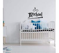 YANDAOFANG Autocollant Mural personnalisé inspiré de Harry Potter - Autocollant en Vinyle personnalisé pour décoration de Chambre d'enfant Autocollant Mural en Vinyle Amovible 74×57 cm