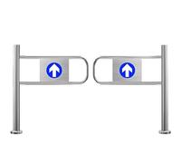 YANDDEA Portillon de sécurité à Ressort, Portail d'entrée pivotant en Acier Inoxydable, Porte de sécurité à Sens Unique pour entrée de supermarché, Portail à Fermeture Automatique 100x100cm