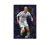 YANDING Zinedine Zidane Poster sur toile avec motif footballeur français 50 x 75 cm