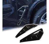 YANER Style de voiture pour BMW X5 G05 2019-2021 Shark Gills Side Fender Vent Mesh Décoration 3D Autocollant Grille Accessoires extérieurs de voiture (Noir)