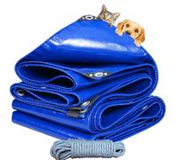 YANFEILI Bâche de Protection,1x18m 520g/m² bâche PVC Multi-usages Anti-Pluie Imperméable Tapis de Sol Camping Abri de Randonnée pour Pique-Nique Plage Bleu