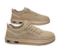 YANFJHV Chaussures de course pour homme - Respirantes - Antidérapantes - Extra larges - Légères - Confortables - Pour diabétiques - Chaussures de santé flexibles, kaki, 42 EU