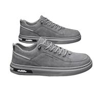 YANFJHV Chaussures de course pour homme - Respirantes - Antidérapantes - Extra larges - Légères - Confortables - Pour diabétiques - Chaussures de santé flexibles, gris, 43 EU