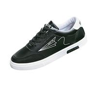 YANFJHV Chaussures de loisirs plates pour homme - Chaussures de sport extra larges - Légères - Lacets - En cuir synthétique - Chaussures d'entraînement - Pour la salle de sport et la vie quotidienne