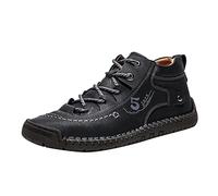 YANFJHV Chaussures de loisirs pour homme - Imprimé en cuir - Chaussures de sport plates et légères - Chaussures de marche extra larges - Chaussures d'affaires minimalistes - Grandes tailles