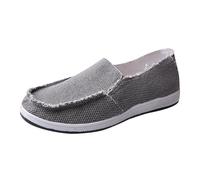 YANFJHV Chaussures de loisirs pour homme - Pieds larges - En tissu léger - Minimalistes - Chaussures à enfiler - Chaussures plates - Chaussures de sport - Chaussures d'affaires - Antidérapantes