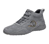 YANFJHV Chaussures de tennis pour homme - Antidérapantes - En daim - Semelle souple - Chaussures de marche - Chaussures pieds nus - Pour le printemps et l'automne - Chaussures de loisirs - Chaussures