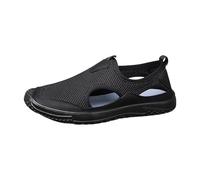 YANFJHV Chaussures d'été légères pour homme, chaussures de sport creuses, respirantes, sans laçage, chaussures de marche, chaussures de sport, chaussures de plage, chaussures de loisirs minimalistes