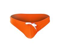 YANFJHV Collants sexy à taille basse avec motif d'arbre à oiseau - Pour vacances, plage, imprimé - Maillot de bain pour adulte - Pour homme, Orange, L