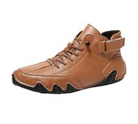 YANFJHV Ledr Chaussures pieds nus pour homme - Chaussures de fitness réglables - Grandes tailles - Chaussures de marche plates - Imperméables - Chaussures de randonnée minimalistes - Pour pieds larges