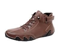 YANFJHV Ledr Chaussures pieds nus pour homme - Chaussures de fitness réglables - Grandes tailles - Chaussures de marche plates - Imperméables - Chaussures de randonnée minimalistes - Pour pieds larges