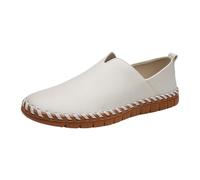 YANFJHV Mocassins pour homme - En cuir - Chaussures de loisirs - À enfiler - Sans lacets - Chaussures plates confortables - Chaussures d'affaires pour pieds larges - Imperméables - Chaussures de