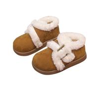 YANFJHV Mode Couleur Blocage Paquet Talon Chaussures en Coton Femmes Hiver Extérieur Rembourré Chaud Intérieur Intérieur Furry Coton Pantoufles Bottes d'hiver Argent, kaki, 28.5 EU