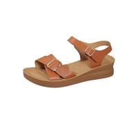 YANFJHV Sandales à talon compensé pour femme - Sandales compensées ouvertes en cuir synthétique avec boucle - Chaussures orthopédiques respirantes - Sandales romaines avec sangle de cheville, marron