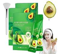 YANFU Complex Acid Avocado Cleansing Facial Bubble Mask, YANFU Bubble Mask, Multi-acid Avocado Foam Mask, Deep Cleansing Avocado Bubble Clarifying Mask, Compound Avocado Foam Facial Mask (3 Pcs)