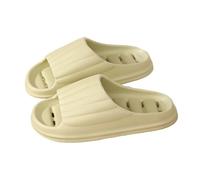YANG11FAN Chaussures de Douche Bathroom Shoes with Drainage Holes, Comfort Non-Slip House Shower Slippers Summer Lightweight Quick-Dry Pool Slides Faciles à nettoyer(Green,Alpha Large)