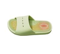 YANG11FAN Chaussures de Douche Chaussons de massage for femmes et hommes, confortables, à bout ouvert, antidérapants, for l'été, for l'intérieur et l'extérieur Faciles à nettoyer(Green,Alpha Large)
