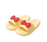 YANG11FAN Chaussures de Douche Pantoufles femme été vêtements d'extérieur fond épais Couple maison bain pantoufles hommes et femmes dessin animé intérieur extérieur Pantoufles de Douche(Yellow,40-41)