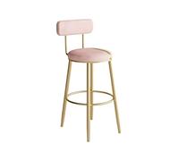YANG11FAN Confortable Chaise Haute de Luxe à la Mode, Style Nordique, for Bar, Restaurant, Boutique Desserts, Tabouret Haut avec Dossier(Pink,Petit)