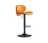 YANG11FAN Confortable Dossier de Luxe léger tabourets Bar européens Barre d'ascenseur Fer créatif Cuisine île Chaise en Cuir PU Hauts(Orange)